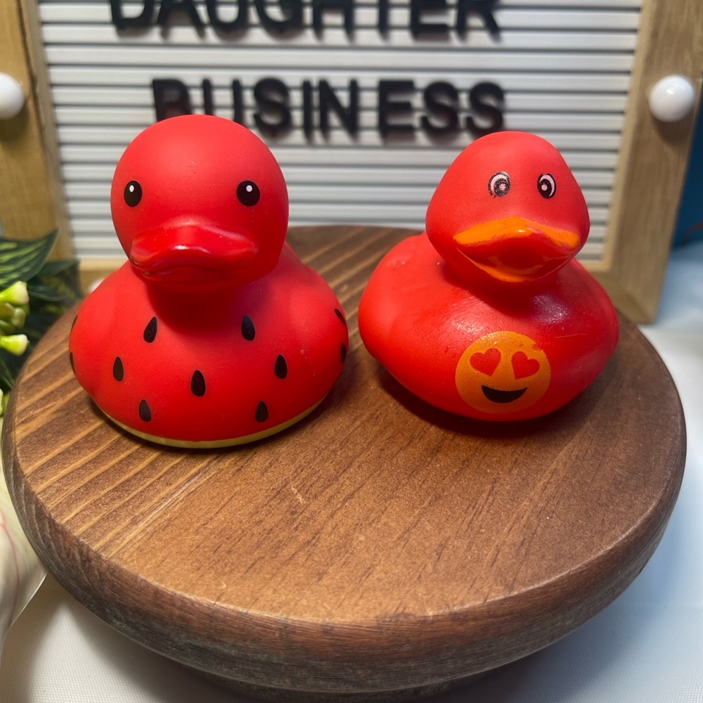 Red Rubber Duck Set for Kids